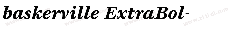 baskerville ExtraBol字体转换